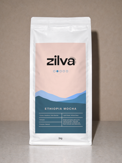 Ethiopia Mocha Coffee Beans - Light Roast - 1Kg