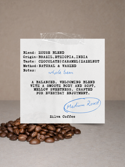 House Blend Coffee Beans - Medium Roast - 1Kg