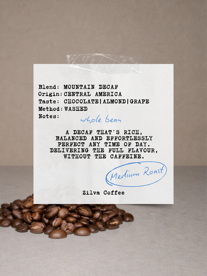 Mountain Decaf Coffee Beans - Medium Roast - 1Kg