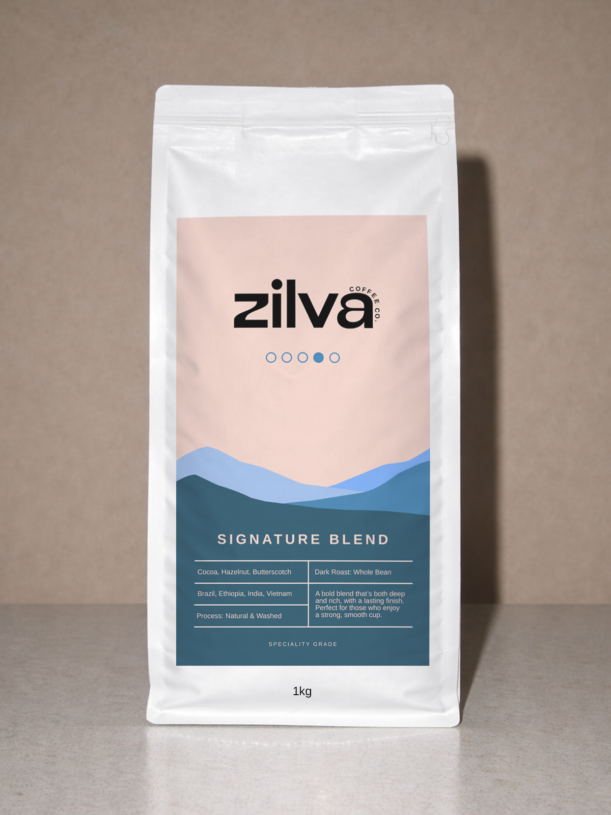 Signature Blend Speciality Coffee Beans - Dark Roast - 1Kg