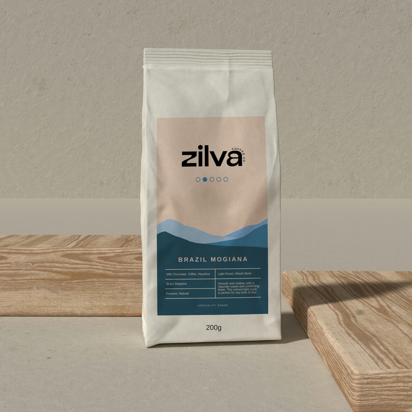 Brazil Mogiana Speciality Coffee Beans - Light Roast -  200g