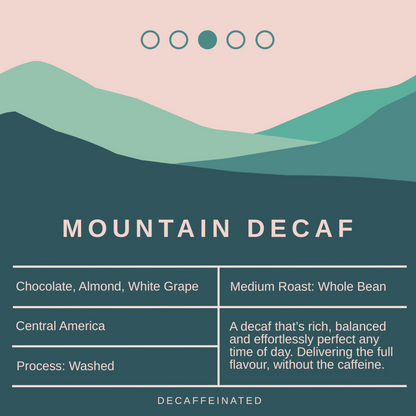 Mountain Decaf Coffee Beans - Medium Roast - 1Kg